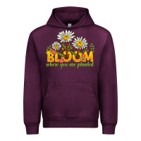 Mauve Wine bloom where you are planted Urban Hoodie - NancyCooperArtShop