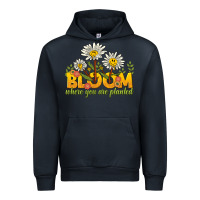 Navy bloom where you are planted Urban Hoodie - NancyCooperArtShop