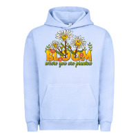 Pigment Grape Ice bloom where you are planted Urban Hoodie - NancyCooperArtShop