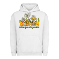 Pigment Lunar Rock bloom where you are planted Urban Hoodie - NancyCooperArtShop