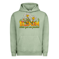 Pigment Oil Green bloom where you are planted Urban Hoodie - NancyCooperArtShop