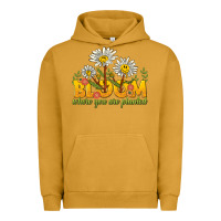 Pigment Peanut Butter bloom where you are planted Urban Hoodie - NancyCooperArtShop