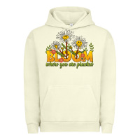 Pigment Pistachio bloom where you are planted Urban Hoodie - NancyCooperArtShop