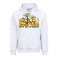 White bloom where you are planted Urban Hoodie - NancyCooperArtShop