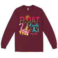 Burgundy float drink tan repeat Long Sleeve Tee - AdoDesignShop