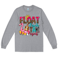 Heather Grey float drink tan repeat Long Sleeve Tee - AdoDesignShop
