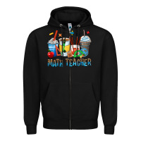 Black math teacher coffee cups Zipper Hoodie - Zillion Design Studio