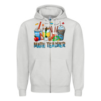 Dove Grey math teacher coffee cups Zipper Hoodie - Zillion Design Studio