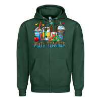 Sports Green math teacher coffee cups Zipper Hoodie - Zillion Design Studio