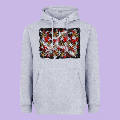 Christmas Snow Crystals Background Heavyweight Hoodie Designed By Bundleandbundleshop
