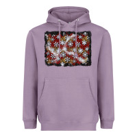 Lavender christmas snow crystals background Heavyweight Hoodie - BundleAndBundleShop