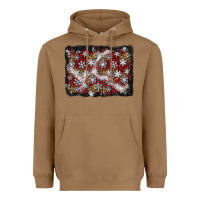 Toasted Coconut christmas snow crystals background Heavyweight Hoodie - BundleAndBundleShop