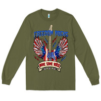 Army Green freedom rocks make some noise Long Sleeve Tee - texasbilliewilder
