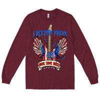 Burgundy freedom rocks make some noise Long Sleeve Tee - texasbilliewilder