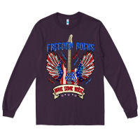 Plum freedom rocks make some noise Long Sleeve Tee - texasbilliewilder
