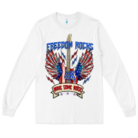 White freedom rocks make some noise Long Sleeve Tee - texasbilliewilder