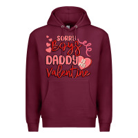 Burgundy sorry boys daddy is my valentine Premium Hoodie - MaliasSmallBusiness