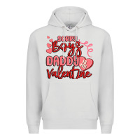 Dove Grey sorry boys daddy is my valentine Premium Hoodie - MaliasSmallBusiness