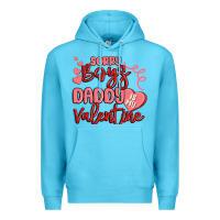 Ocean Blue sorry boys daddy is my valentine Premium Hoodie - MaliasSmallBusiness
