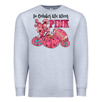 Heather Grey in october we wear pink Premium Sweatshirt - JahusDesignShop