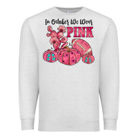 Oatmeal Heather in october we wear pink Premium Sweatshirt - JahusDesignShop