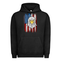 Pigment Black American flag eagle Urban Hoodie - MaliasSmallBusiness