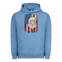 Pigment Pebble Blue American flag eagle Urban Hoodie - MaliasSmallBusiness