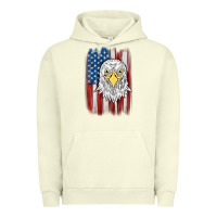 Pigment Pistachio American flag eagle Urban Hoodie - MaliasSmallBusiness