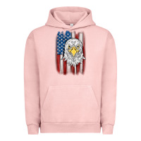 Pigment Salmon American flag eagle Urban Hoodie - MaliasSmallBusiness