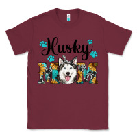 Burgundy husky mom western Classic Tee - RanaPortraitStore