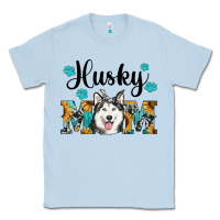 Dusty Blue husky mom western Classic Tee - RanaPortraitStore