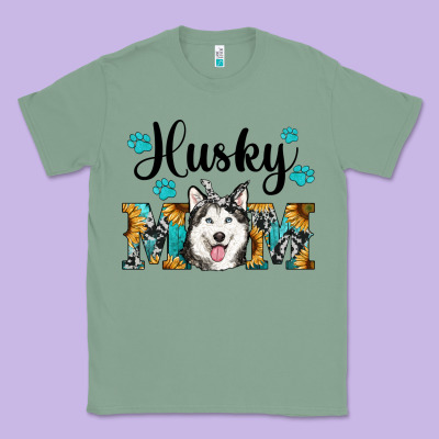 Husky Mom Western Classic Tee Designed By Ranaportraitstore