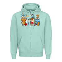 Art Teacher Coffee Cups Zipper Hoodie | Teevron