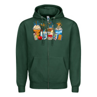 Sports Green art teacher coffee cups Zipper Hoodie - Zillion Design Studio