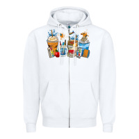 White art teacher coffee cups Zipper Hoodie - Zillion Design Studio