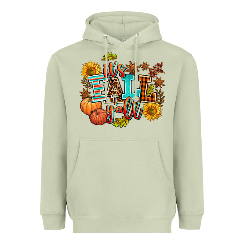 It's Fall Y'all Heavyweight Hoodie by AdoDesignShop | Teevron