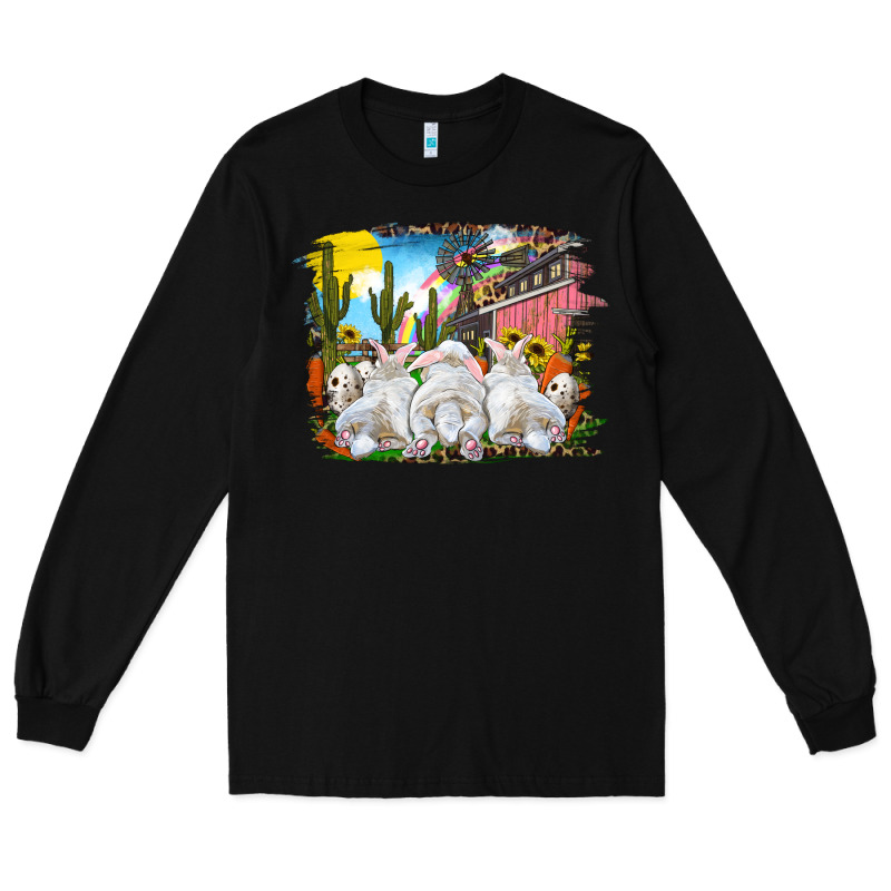 Easter Farm With Bunnies Long Sleeve Tee by RanaPortraitStore | Teevron