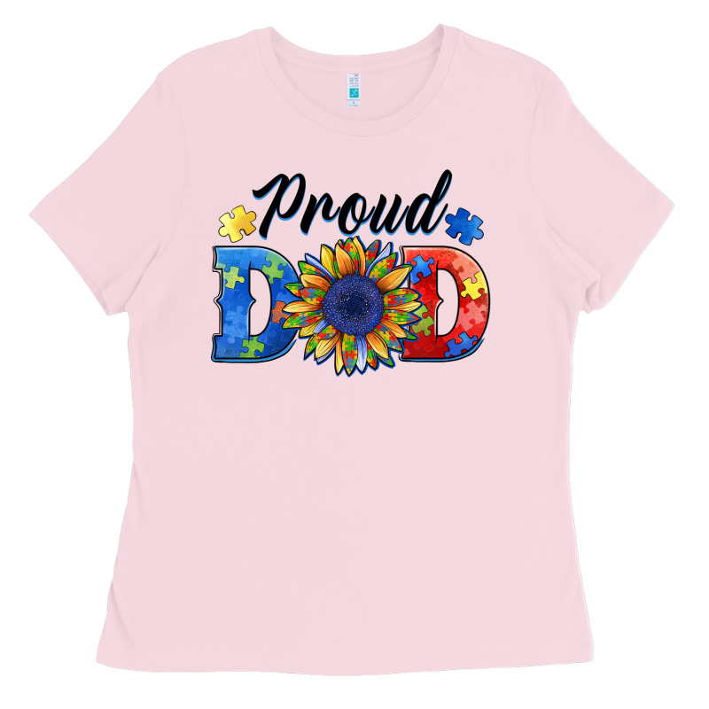 Proud Dad Autism Ladies Tee by BarkalooDesign | Teevron