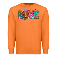 Carrot love easter floral longhaired cow Premium Sweatshirt - Jasminsmagicworld