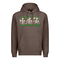 Coffee drink drank drunk st. patricks day skeletons Premium Hoodie - MaliasSmallBusiness