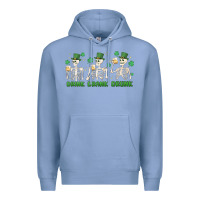 Colony Blue drink drank drunk st. patricks day skeletons Premium Hoodie - MaliasSmallBusiness