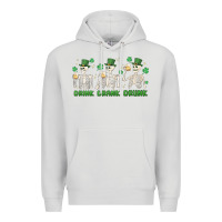 Dove Grey drink drank drunk st. patricks day skeletons Premium Hoodie - MaliasSmallBusiness