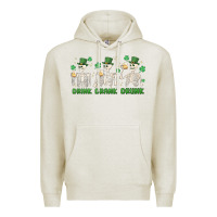 Oatmeal Heather drink drank drunk st. patricks day skeletons Premium Hoodie - MaliasSmallBusiness