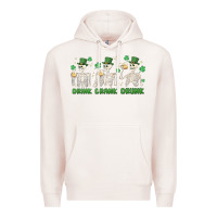 Pale Pink drink drank drunk st. patricks day skeletons Premium Hoodie - MaliasSmallBusiness