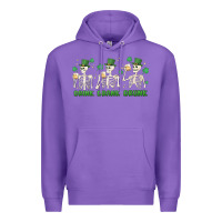 Purple drink drank drunk st. patricks day skeletons Premium Hoodie - MaliasSmallBusiness