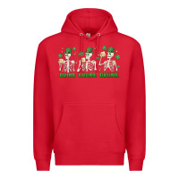 Red drink drank drunk st. patricks day skeletons Premium Hoodie - MaliasSmallBusiness