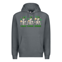 Rock drink drank drunk st. patricks day skeletons Premium Hoodie - MaliasSmallBusiness