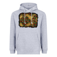 Heather Grey christmas trees and leopard background Heavyweight Hoodie - BundleAndBundleShop