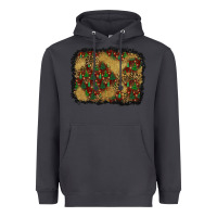 Smoke christmas trees and leopard background Heavyweight Hoodie - BundleAndBundleShop