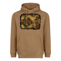 Toasted Coconut christmas trees and leopard background Heavyweight Hoodie - BundleAndBundleShop